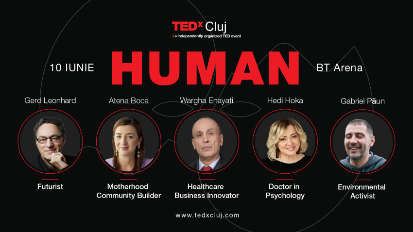 A mai rămas mai puțin de o lună până la TEDxCluj 2023 HUMAN