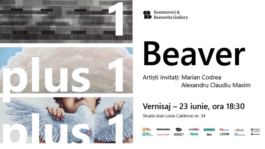 Scemtovici & Benowitz prezintă expoziția colaborativă “Beaver 1 Plus 1 Plus 1“