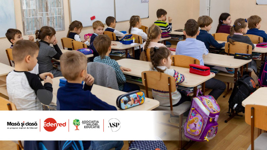 Edenred, în parteneriat cu Asociația pentru Valori în Educație şi Asociaţia Şcolilor Particulare, lansează „Masă și clasă”