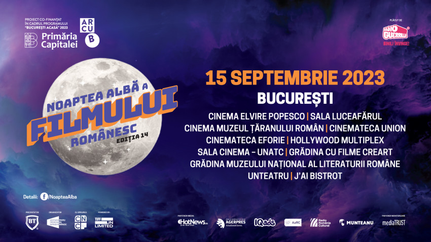 Programul Nopții Albe a Filmului Românesc la București este aici