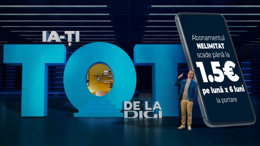 Cea mai nouă promoție vine “Tot de la DIGI”, cu 50% reducere, timp de 6 luni, la portarea în rețeaua mobilă