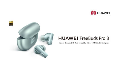 HUAWEI lansează oficial FreeBuds Pro 3, căștile TWS cu Hi-Res Dual Driver Sound System și ANC 3.0 inteligent