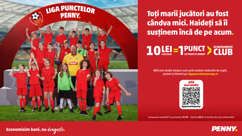 Peste 500 de cluburi sportive de fotbal pentru copii, juniori și tineret s-au înscris în Liga Punctelor PENNY