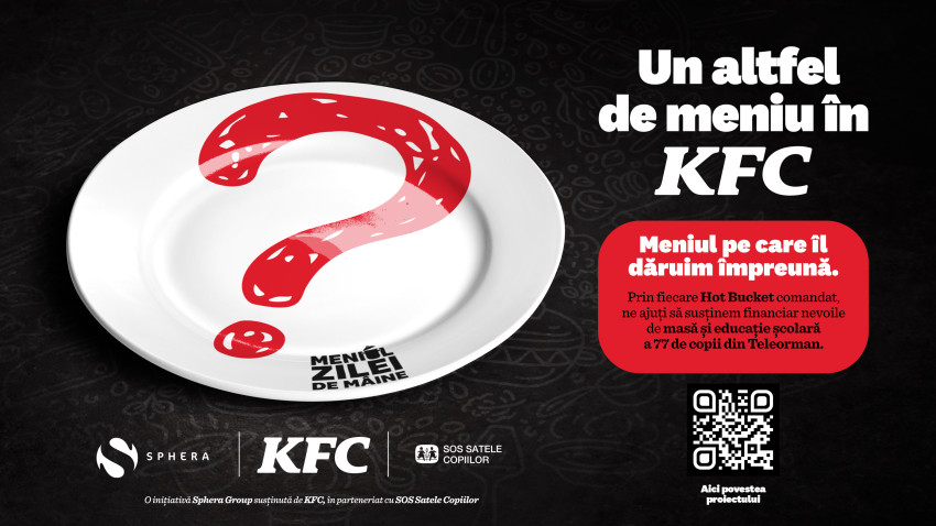 Sub un concept Golin - “Meniul Zilei de Mâine” - Sphera și KFC au lansat prima farfurie din KFC
