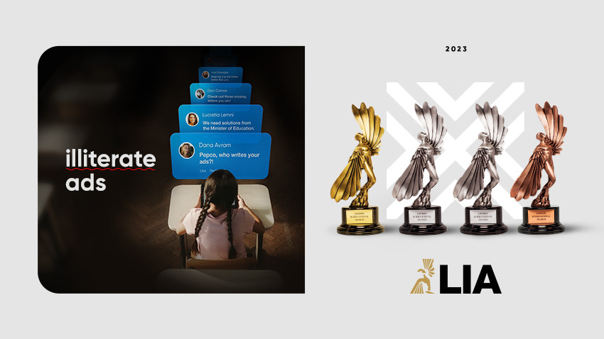 VMLY&R este cea mai premiată agenție din România la LIA AWARDS cu campania PEPCO Illiterate Ads