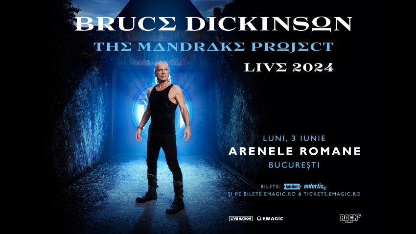 BRUCE DICKINSON – The Mandrake Project - la Arenele Romane pe 3 iunie