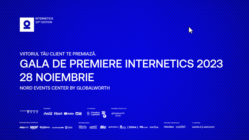 Cele mai bune agenții de digital din România, premiate pe 28 noiembrie la Gala de Premiere Internetics 2023
