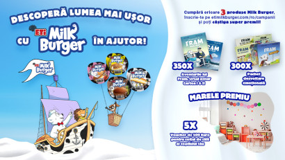 ETi Milk Burger aduce copiii mai aproape de cărți cu ajutorul lui Fram Ursul Polar
