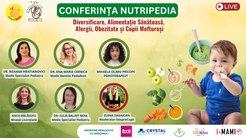 Conferința Nutripedia, un eveniment lansat de regia DespreCopii Media Group, în parteneriat cu Asociația de Pediatrie și Consultanță în Alăptare, marchează a doua ediție cu audiențe record