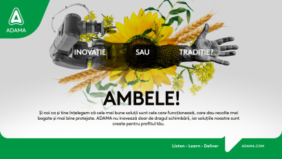 ADAMA pune &icirc;n valoare tehnologiile inovatoare, dar și agricultura tradițională &icirc;n noua sa campanie de comunicare