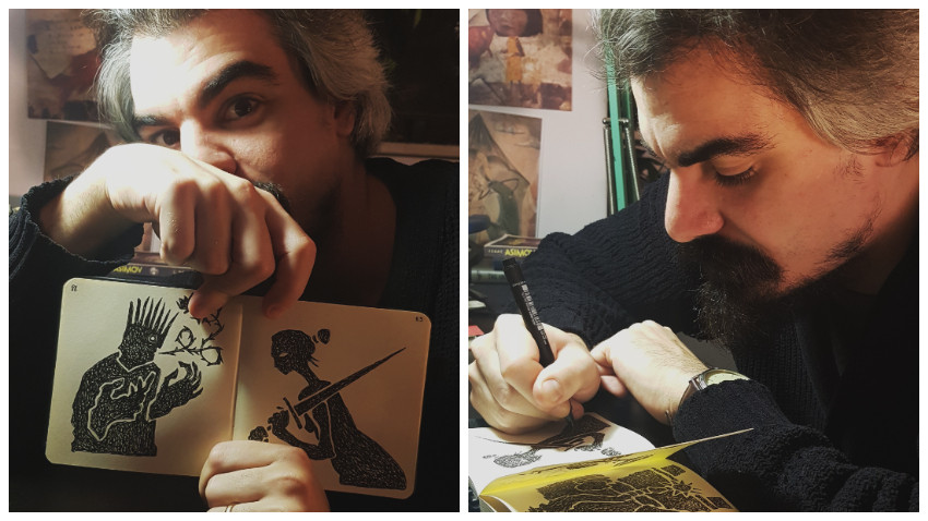 Ștefan Georgescu: Eu nu zâmbesc când desenez, mereu arăt de parcă sunt gata să lovesc ceva