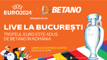 Betano aduce Trofeul Campionatului UEFA EURO 2024 &icirc;n Rom&acirc;nia&nbsp;și invită toți fanii sportului la un eveniment unic