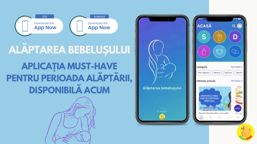 Alăptarea Bebelușului: Cea mai nouă aplicație din portofoliul DespreCopii Media Group, un must-have pentru mămici în perioada alăptării