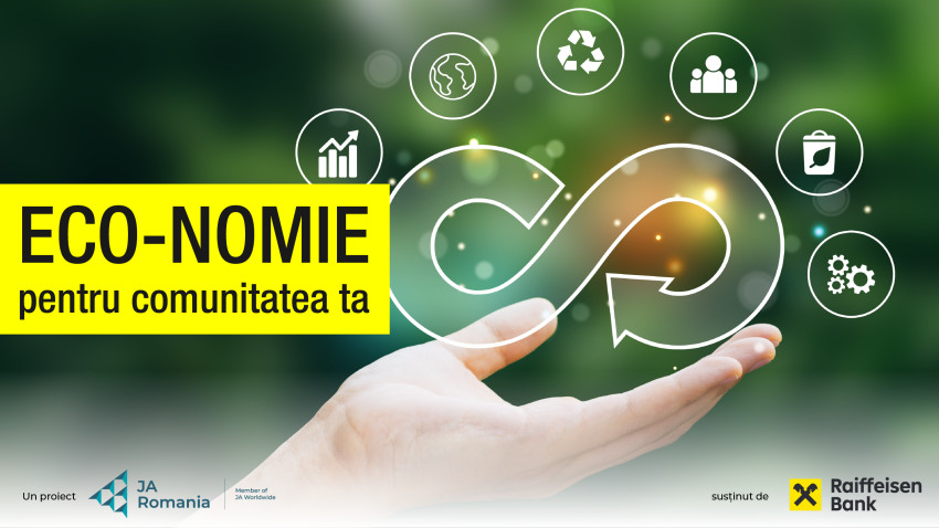Eco-nomie pentru comunitatea ta – proiect de sustenabilitate și mediu, lansat de Raiffeisen Bank România și Junior Achievement România pentru liceele din toată țara