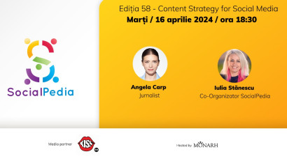 SocialPedia 58:&nbsp;Cum facem o strategie relevantă de conținut pentru social media, cu Angela Carp și Iulia Stănescu