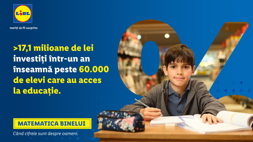 Când cifrele sunt despre oameni se întâmplă Matematica binelui – cea mai recentă campanie integrată dezvoltată de Golin pentru Lidl România