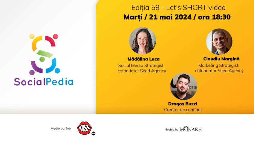 SocialPedia 59: Totul despre conținutul video scurt cu Mădălina Luca, Claudiu Margină și Dragoș Buzzi