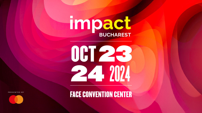 Cel mai important eveniment de business și tech din regiune vine la București. Impact Bucharest, prezentat de Mastercard, va avea loc pe 23-24 octombrie 2024, la Face Convention Center, iar primii speakeri au fost deja anunțați