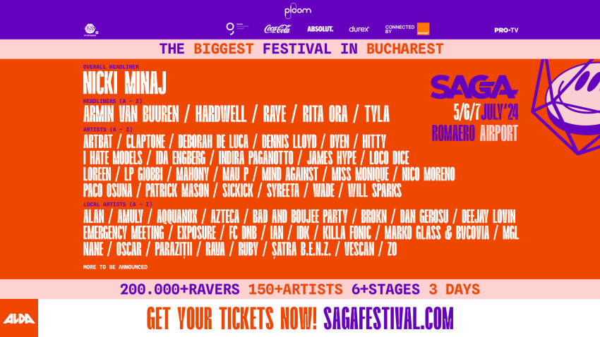 SAGA festival 2024: Line-up și programul pe zile