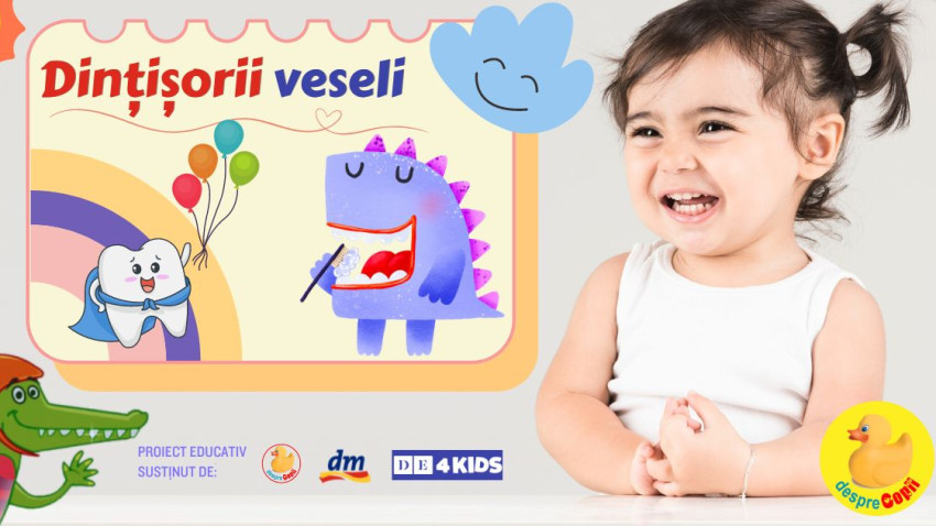 DespreCopii Media Group lansează ghidul educativ Dințișorii Veseli, cu sprijinul dm drogerie-markt și DENT ESTET 4 KIDS, din grijă pentru sănătatea orală a copiilor, încă din primele luni de viață