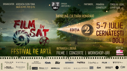 Film &icirc;n Sat, festival de artă &icirc;n mediul rural revine la Cernătești, Dolj, &icirc;ntre 5 &ndash; 7 iulie.&nbsp;Celebrul Taraf de Caliu, printre muzicienii care vor urca pe scena Film &icirc;n Sat