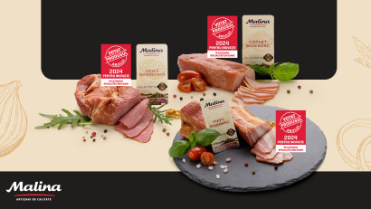 Malina a obținut distincția Votat Produsul Anului&reg; 2024 pentru 3 specialități din carne