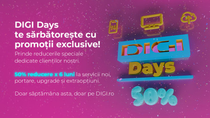 &bdquo;DIGI Days&rdquo; celebrează loialitatea clienților cu o nouă săptăm&acirc;nă de promoții exclusive