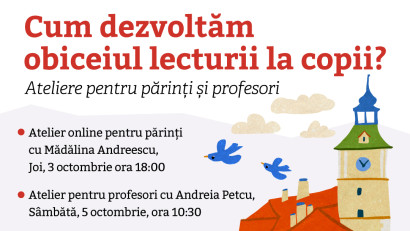 Cum să &icirc;mprietenim copiii cu lectura - ateliere pentru părinții și profesorii din Brașov