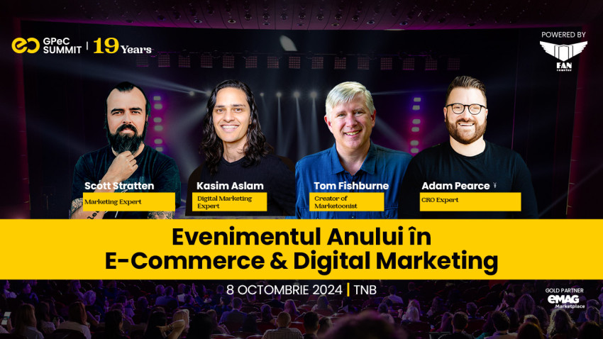 Scott Stratten, Tom Fishburne, Kasim Aslam și Adam Pearce sunt primii speakeri internaționali confirmați la GPeC SUMMIT 8 Octombrie