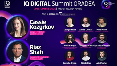 IQ DIGITAL Summit Oradea, &icirc;n 3 OCTOMBRIE. Speakeri internaționali cunoscuți, experți locali respectați și antreprenori tech de succes, la Teatrul &ldquo;Regina Maria&rdquo;. Cum poți rezerva un loc?