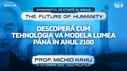 The Future of Humanity cu Michio Kaku: un eveniment pentru&nbsp;lideri, antreprenori, profesori, părinți și minți curioase