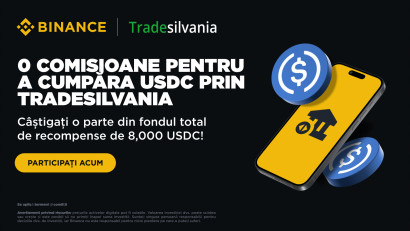 Nouă metodă de plată pentru RON: Achizițiile USDC cu numerar sunt disponibile prin Tradesilvania și aduc recompense