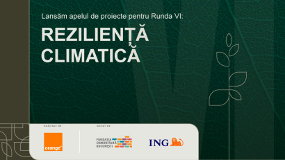 500.000 de lei pentru proiecte de reziliență climatică prin Platforma de mediu pentru București, &icirc;n parteneriat cu Orange Romania