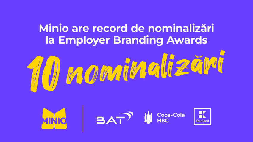 Minio: un record de 10 nominalizări la Employer Branding Awards