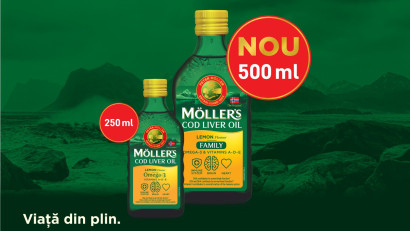 M&ouml;ller&rsquo;s sărbătorește &icirc;mplinirea a 170 ani &icirc;n lume și a 10 ani pe piața din Rom&acirc;nia cu un nou produs: M&ouml;ller&rsquo;s LEMON Flavour FAMILY 500 ML