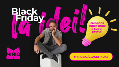 Minio lansează &bdquo;Black Friday la Idei&rdquo; &ndash; o campanie promoțională inedită prin care brandurile &icirc;și pot cumpăra campanii gata-făcute