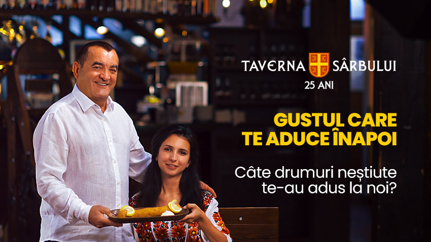 Cu ocazia împlinirii a 25 de ani, Taverna Sârbului împreună cu Akabel Media lansează o campanie aniversară, în care gustul evocă amintirile