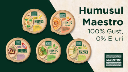 Caroli Foods Group &icirc;și extinde categoria de produse ready meals și lansează Humus Maestro, o selecție de cinci variante de humus fără E-uri