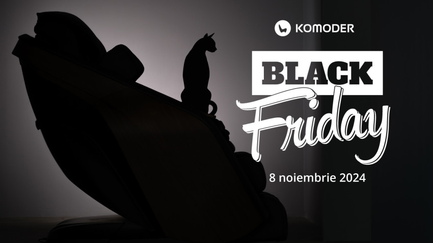 De Black Friday, fiecare poate fi președinte. Reduceri de până la 50% la fotoliile de masaj Komoder