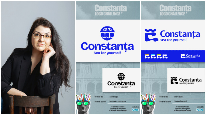 Constanța Logo Challenge | Andra Lupu: Sursele de inspirație au fost simbolurile orașului și elementele naturale. Am dorit să aibă o formă organică și tipul de literă și simbolul