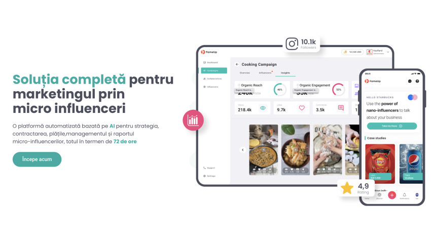 Recomandări autentice, timp câștigat: Cum schimbă FameUp jocul pentru branduri și echipele de marketing