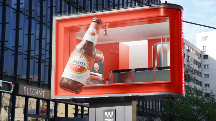 100% malț, 100% memorabil: campania 3D OOH care marchează intrarea Amstel® pe piața locală