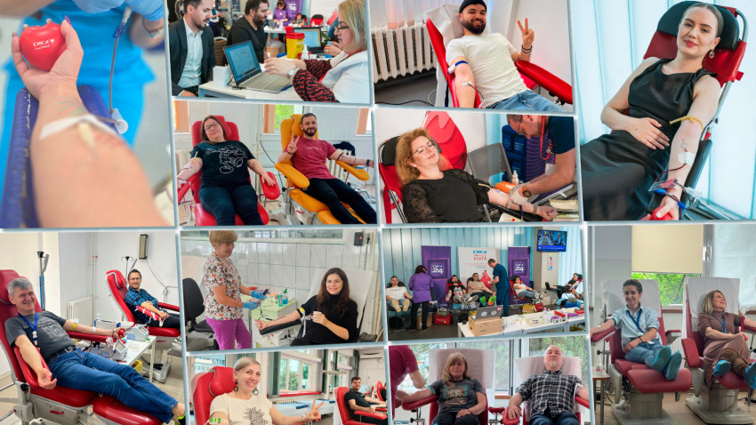 312 angajați au dăruit peste 140 litri de speranță la ediția aniversară „DIGI Donează VIAȚĂ”