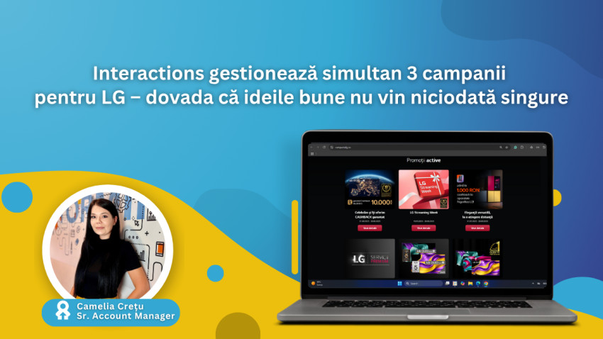 Interactions gestionează simultan 3 campanii pentru LG – dovada că ideile bune nu vin niciodată singure