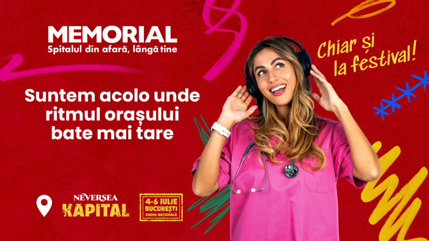 Memorial România, partener Neversea Kapital Festival: sănătatea contează, oriunde te-ai afla