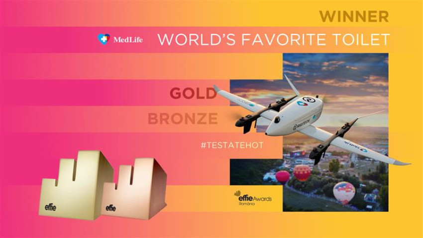 Golin câștigă Gold și Bronz la Effie Awards România 2025 cu „World’s Favourite Toilet”, campanie dezvoltată pentru MedLife