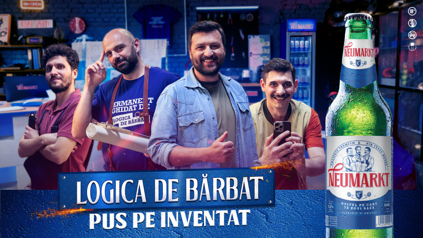v8 devine partenerul strategic și creativ al Neumarkt® și lansează pe Youtube showul online „Logica de bărbat pus pe inventat”