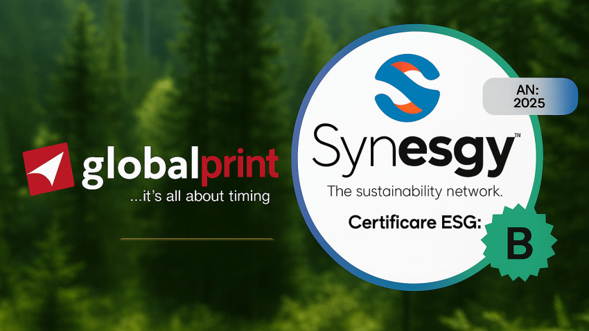 Global Print devine prima tipografie din România certificată ESG: un nou standard de responsabilitate în industria printului și producției de standuri POSM