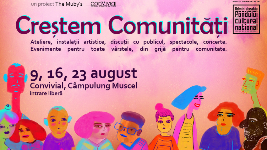Într-un oraș fără scenă, „Creștem Comunități” face spectacol - artă, muzică și conversații la Convivial, pe 16 august
