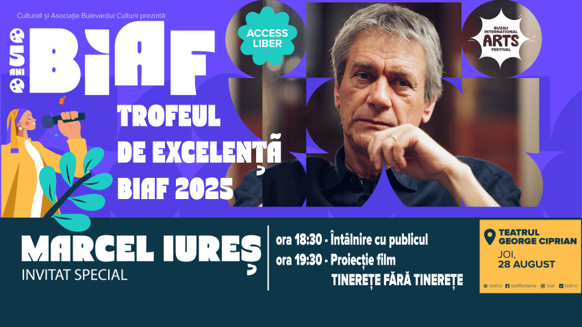 BIAF 2025 îl sărbătorește pe Marcel Iureș, actorul care a ajuns să fie atât de cunoscut inclusiv la Hollywood